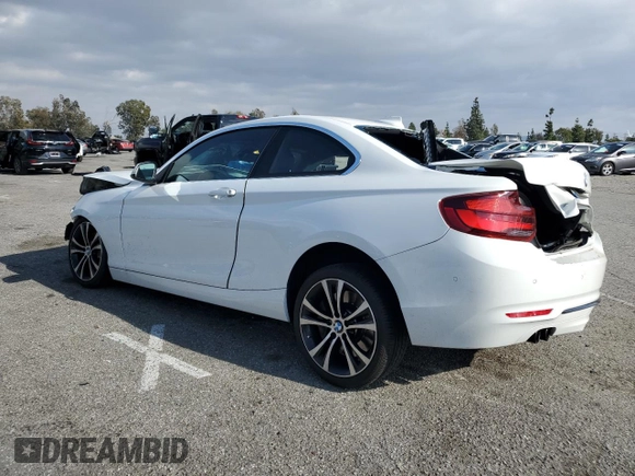 2021 BMW 2 Series 230i with VIN WBA2J1C04M7G50843, listed as a Copart auction lot 44719905 with 31,728 mi miles and Salvage Title. Bid and sale history available at carsss.com. Image 2.