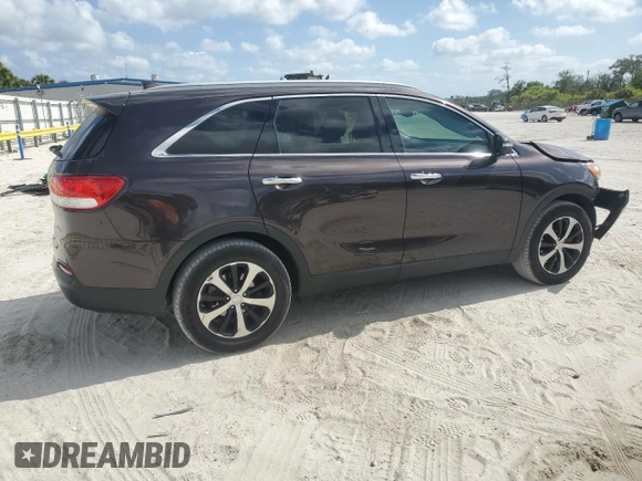 2016 Kia Sorento EX with VIN 5XYPH4A59GG008210, listed as a Copart auction lot 54621845 with 124,208 mi miles and Salvage Title. Bid and sale history available at carsss.com. Image 3.