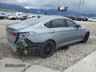 2015 Hyundai Genesis 3.8L with VIN KMHGN4JE8FU062244, listed as a Copart auction lot 52596394 with 132,513 mi miles and Salvage Title. Bid and sale history available at carsss.com. Image 3.