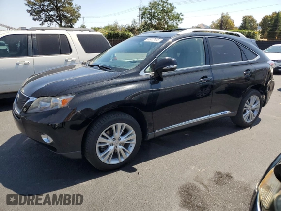 2011 Lexus RX 450h with VIN JTJBC1BA2B2421668, listed as a Copart auction lot 62427415 with 175,321 mi miles and Salvage title. Bid and sale history available at DreamBid. Image 1.