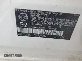 2010 Toyota RAV4 Sport with VIN 2T3RF4DV9AW041582, listed as a Copart auction lot 42402725 with 262,601 mi miles and Salvage Title. Bid and sale history available at carsss.com. Image 14.