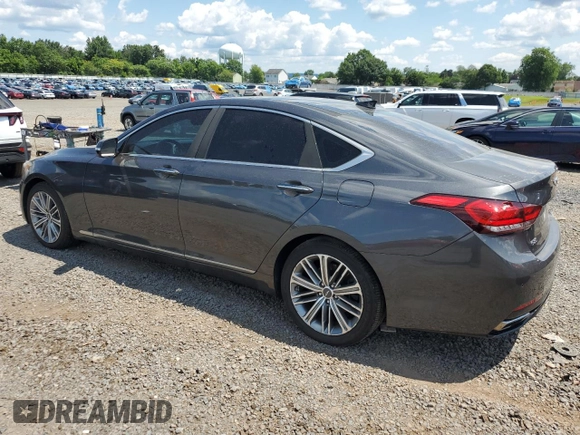 2018 Genesis G80 3.8L with VIN KMHGN4JE2JU253277, listed as a Copart auction lot 65352795 with 127,802 mi miles and Clean title. Bid and sale history available at DreamBid. Image 2.