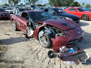 2019 Chevrolet Corvette 3LT with VIN 1G1YF2D70K5103549, listed as a Copart auction lot 71761584 with 25,841 mi miles and Salvage Title. Bid and sale history available at carsss.com. Image 4.