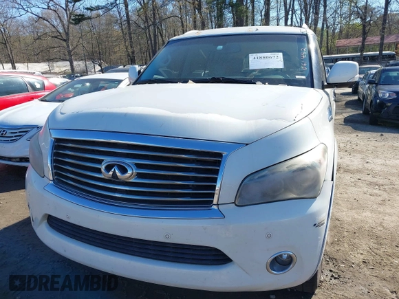 2013 Infiniti QX56 with VIN JN8AZ2NE5D9061442, listed as a IAAI auction lot 41880672 with 182,953 mi miles and . Bid and sale history available at DreamBid. Image 6.