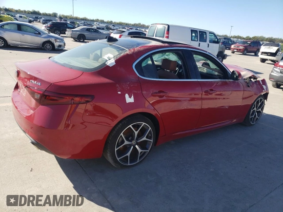 2019 Alfa Romeo Giulia Sport with VIN ZARFAMAN2K7612385, listed as a Copart auction lot 81651414 with 28,954 mi miles and Salvage Title. Bid and sale history available at carsss.com. Image 3.