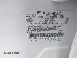 2010 Ford Edge SEL with VIN 2FMDK3JC6ABB16479, listed as a IAAI auction lot 41383620 with 156,427 mi miles. Bid and sale history available at carsss.com. Image 9.