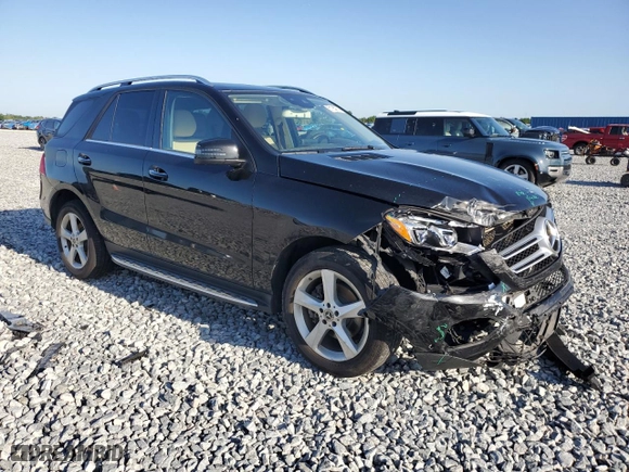 2018 Mercedes-Benz GLE with VIN 4JGDA5HB1JB014430, listed as a Copart auction lot 51753035 with 80,901 mi miles and Salvage Title. Bid and sale history available at carsss.com. Image 4.
