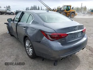 2021 Infiniti Q50 Luxe with VIN JN1EV7BR9MM755760, listed as a IAAI auction lot 41999322 with 60,978 mi miles and . Bid and sale history available at carsss.com. Image 3.