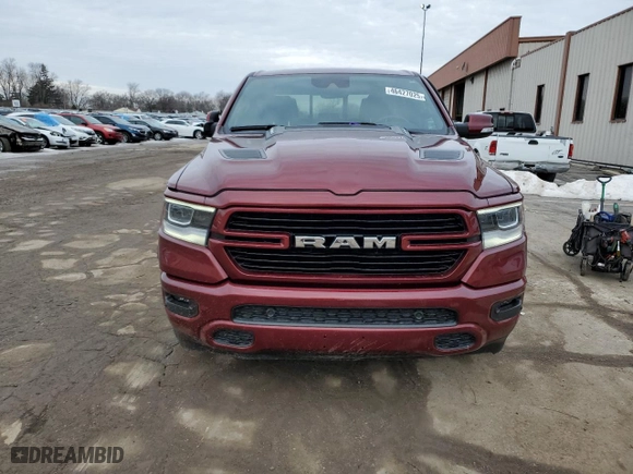 2021 Ram 1500 Laramie with VIN 1C6SRFJT9MN683066, listed as a Copart auction lot 46427025 with 22,060 mi miles and Salvage Title. Bid and sale history available at carsss.com. Image 5.