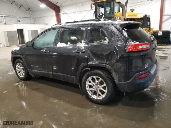 2016 Jeep Cherokee Sport with VIN 1C4PJMAB2GW164506, listed as a Copart auction lot 44958755 with 124,483 mi miles and Salvage Title. Bid and sale history available at carsss.com. Image 2.