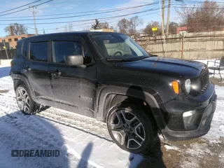 2021 Jeep Renegade Jeepster with VIN ZACNJDAB0MPN22313, listed as a IAAI auction lot 41072265 with 26,038 mi miles and . Bid and sale history available at DreamBid. Image 1.