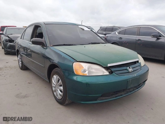 2001 Honda Civic LX with VIN 2HGES16571H570682, listed as a IAAI auction lot 42051409 with 229,962 mi miles. Bid and sale history available at carsss.com. Image 1.