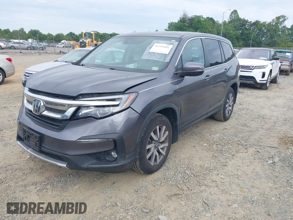 2019 Honda Pilot EX-L with VIN 5FNYF5H45KB018293, listed as a IAAI auction lot 42318481 with 76,617 mi miles and . Bid and sale history available at DreamBid. Image 17.