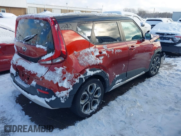 2020 Kia Soul LX with VIN KNDJ23AU0L7121625, listed as a IAAI auction lot 41282949 with 49,153 mi miles. Bid and sale history available at carsss.com. Image 4.