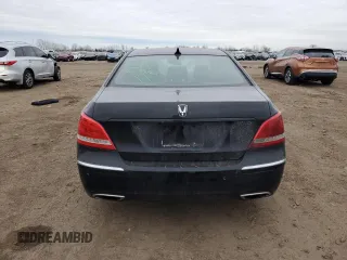 2012 Hyundai Equus Signature with VIN KMHGH4JH3CU055327, listed as a Copart auction lot 44697385 with 157,183 mi miles and Salvage Title. Bid and sale history available at DreamBid. Image 6.