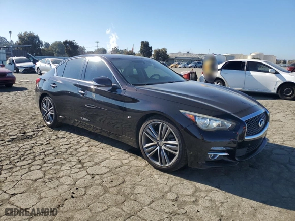2014 Infiniti Q50 Premium with VIN JN1BV7AP7EM687964, listed as a Copart auction lot 42432075 with NaN miles and Salvage Title. Bid and sale history available at carsss.com. Image 4.