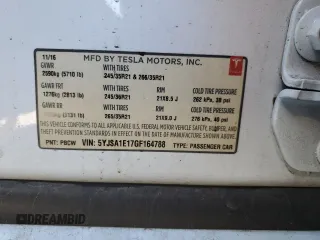 2016 Tesla Model S 70 with VIN 5YJSA1E17GF164788, listed as a Copart auction lot 75565904 with 96,936 mi miles and Salvage title. Bid and sale history available at DreamBid. Image 13.