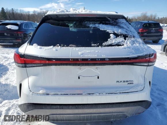 2024 Lexus RX 350h z VIN 2T2BBMCA1RC045171, wystawiony jako Copart lot #43128325 z przebiegiem 10 335 mil mil oraz Szkoda całkowita • Salvage title. Historia ofert i sprzedaży dostępna na DreamBid. Obrazek 6.