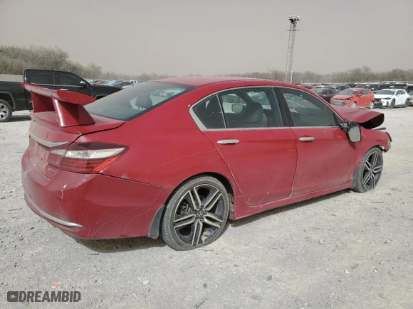 2016 Honda Accord Sedan Sport with VIN 1HGCR2F56GA080900, listed as a Copart auction lot 49172255 with 133,789 mi miles and Salvage Title. Bid and sale history available at carsss.com. Image 3.