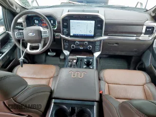 2023 Ford F-150 XL with VIN 1FTFW1ED6PFC00883, listed as a Copart auction lot 60438105 with 27,640 mi miles and Salvage title. Bid and sale history available at DreamBid. Image 8.