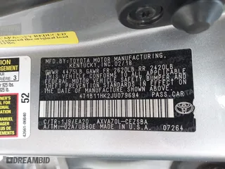 2018 Toyota Camry LE with VIN 4T1B11HK2JU079694, listed as a IAAI auction lot 41930753 with 171,984 mi miles. Bid and sale history available at carsss.com. Image 9.