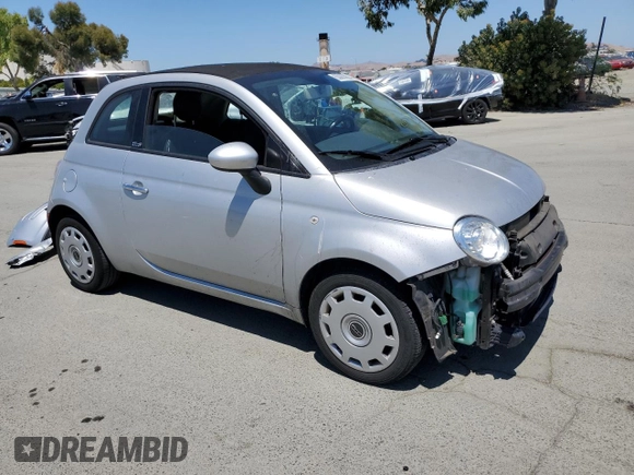 2012 FIAT 500 Pop with VIN 3C3CFFDR0CT366754, listed as a Copart auction lot 63065355 with 38,222 mi miles and Salvage title. Bid and sale history available at DreamBid. Image 4.