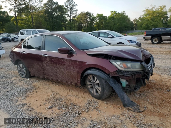 2014 Honda Accord LX with VIN 1HGCR2F31EA125026, listed as a Copart auction lot 52490515 with Not Provided miles and Salvage Title. Bid and sale history available at DreamBid. Image 4.