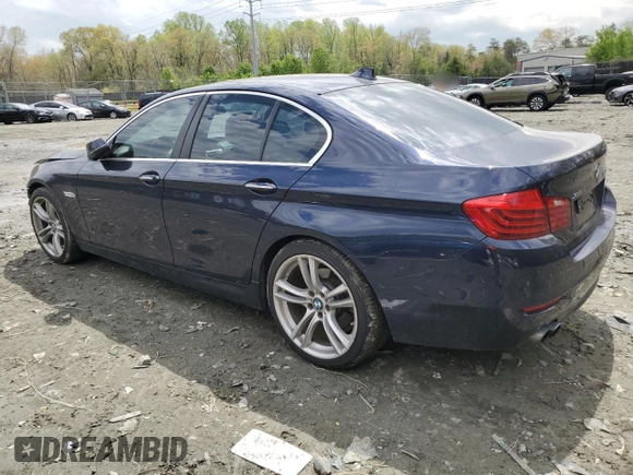 2014 BMW 5 Series 528i xDrive with VIN WBA5A7C55ED616499, listed as a Copart auction lot 51789385 with 136,122 mi miles and Salvage Title. Bid and sale history available at DreamBid. Image 2.