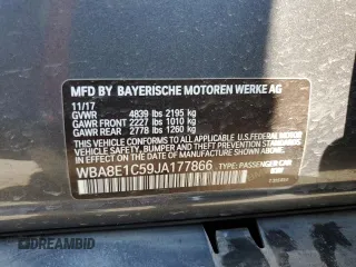 2018 BMW 3 Series 330e iPerformance with VIN WBA8E1C59JA177866, listed as a Copart auction lot 46692855 with 98,401 mi miles and Salvage Title. Bid and sale history available at carsss.com. Image 12.