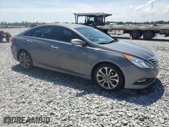 2014 Hyundai Sonata SE with VIN 5NPEC4AC7EH830904, listed as a Copart auction lot 52088375 with 212,206 mi miles and Salvage Title. Bid and sale history available at DreamBid. Image 4.