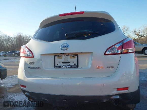 2012 Nissan Murano SL with VIN JN8AZ1MW9CW240149, listed as a IAAI auction lot 41791338 with 135,987 mi miles and . Bid and sale history available at DreamBid. Image 6.