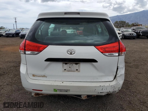2012 Toyota Sienna with VIN 5TDZK3DC2CS272641, listed as a Copart auction lot 53378905 with 115,153 mi miles and Salvage title. Bid and sale history available at DreamBid. Image 6.