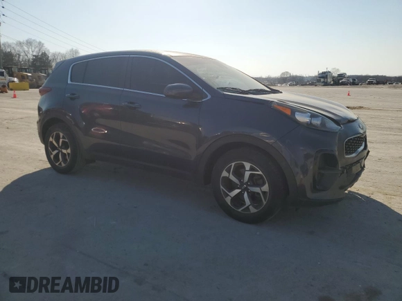 2020 Kia Sportage LX with VIN KNDPM3AC9L7727033, listed as a Copart auction lot 49050605 with 34,914 mi miles and Salvage Title. Bid and sale history available at carsss.com. Image 4.