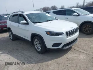 2020 Jeep Cherokee Latitude with VIN 1C4PJLCB1LD596646, listed as a IAAI auction lot 41822600 with 98,797 mi miles. Bid and sale history available at carsss.com. Image 1.
