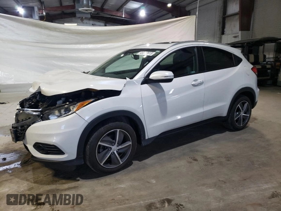 2022 Honda HR-V EX-L with VIN 3CZRU6H76NM736228, listed as a Copart auction lot 49910815 with 18,211 mi miles and Salvage Title. Bid and sale history available at carsss.com. Image 1.