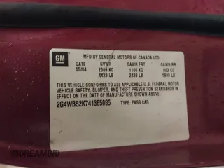 2004 Buick Regal LS с VIN 2G4WB52K741365085, выставлен на аукционе IAAI как лот 42314655 с пробегом 110 647 миль миль и . История ставок и продаж доступна на DreamBid. Изображение 9.