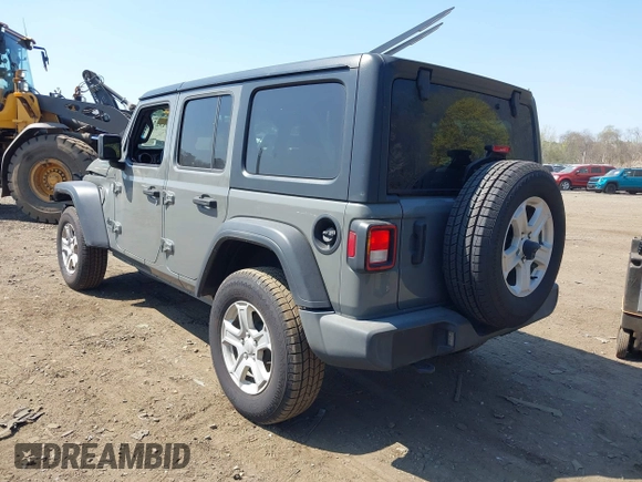 2021 Jeep Wrangler Unlimited Willys with VIN 1C4HJXDN4MW703859, listed as a IAAI auction lot 42071327 with 27,027 mi miles and . Bid and sale history available at DreamBid. Image 3.