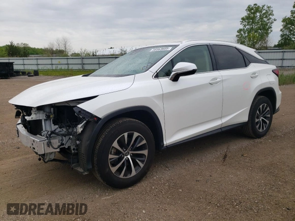 2021 Lexus RX 350 with VIN 2T2HZMDA8MC260110, listed as a Copart auction lot 58563605 with 46,894 mi miles and Salvage title. Bid and sale history available at DreamBid. Image 1.