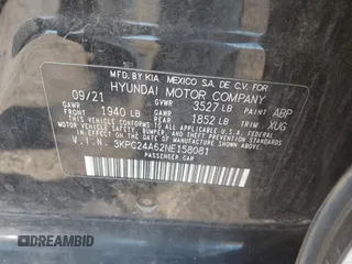2022 Hyundai Accent SE z VIN 3KPC24A62NE158081, wystawiony jako IAAI lot #41840150 z przebiegiem 46 778 mil mil oraz . Historia ofert i sprzedaży dostępna na DreamBid. Obrazek 9.