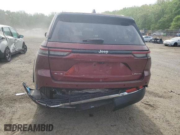 2023 Jeep Grand Cherokee Limited with VIN 1C4RJHBGXPC523600, listed as a Copart auction lot 54661555 with 42,933 mi miles and Salvage title. Bid and sale history available at DreamBid. Image 6.