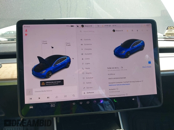 2020 Tesla Model 3 Standard Range Plus with VIN 5YJ3E1EA1LF590396, listed as a IAAI auction lot 41868089 with 51,278 mi miles. Bid and sale history available at carsss.com. Image 18.