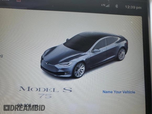 2016 Tesla Model S 70 with VIN 5YJSA1E10GF147377, listed as a Copart auction lot 86799084 with 93,805 mi miles and Salvage Title. Bid and sale history available at DreamBid. Image 9.
