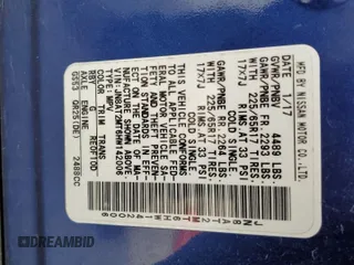 2017 Nissan Rogue SV z VIN JN8AT2MT6HW142006, wystawiony jako Copart lot #54361505 z przebiegiem 67 541 mil mil oraz Szkody całkowita. Historia ofert i sprzedaży dostępna na DreamBid. Obrazek 14.