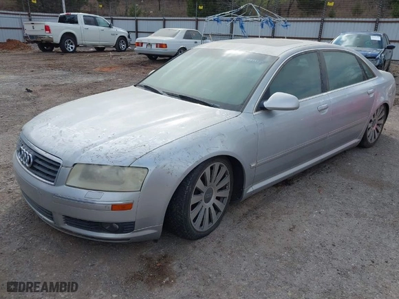 2004 Audi A8 L with VIN WAUML44E14N022813, listed as a IAAI auction lot 41849723 with 1 mi miles. Bid and sale history available at carsss.com. Image 2.