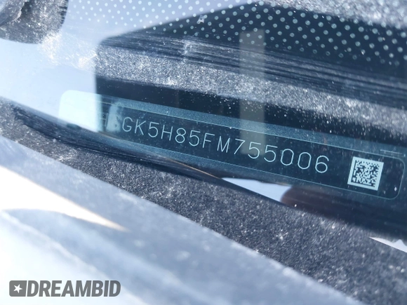 2015 Honda Fit EX-L with VIN 3HGGK5H85FM755006, listed as a IAAI auction lot 41034606 with 97,294 mi miles and . Bid and sale history available at DreamBid. Image 9.
