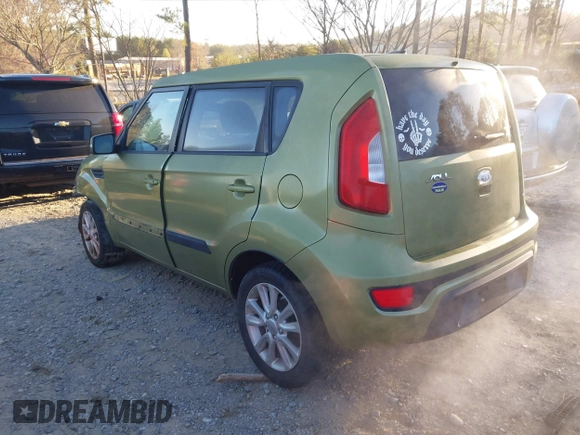 2012 Kia Soul + with VIN KNDJT2A60C7435431, listed as a IAAI auction lot 41825391 with 91,692 mi miles. Bid and sale history available at carsss.com. Image 3.