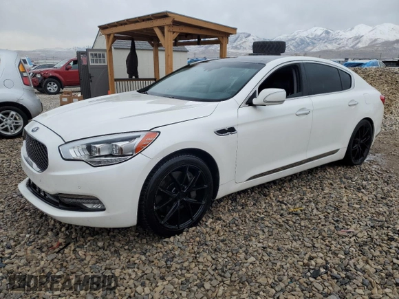 2015 Kia K900 Luxury z VIN KNALW4D46F6022636, wystawiony jako Copart lot #42406015 z przebiegiem 67 691 mil mil oraz Szkody całkowita. Historia ofert i sprzedaży dostępna na DreamBid. Obrazek 1.