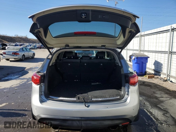 2016 Infiniti QX70 with VIN JN8CS1MW5GM750058, listed as a Copart auction lot 47272935 with 82,155 mi miles and Salvage Title. Bid and sale history available at DreamBid. Image 6.