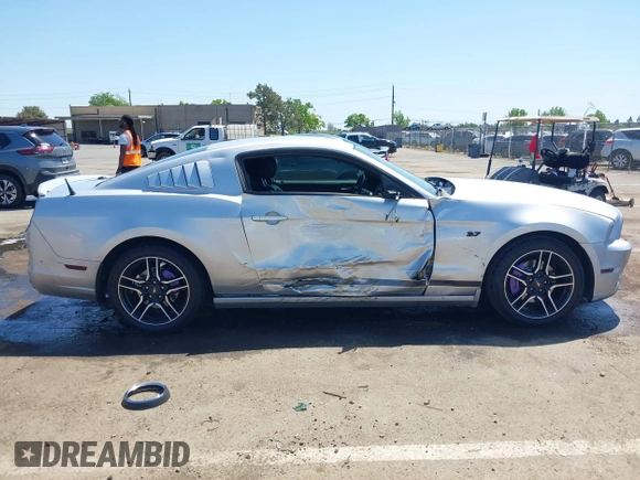2013 Ford Mustang V6 with VIN 1ZVBP8AM4D5212653, listed as a IAAI auction lot 42090402 with 134,437 mi miles. Bid and sale history available at carsss.com. Image 13.