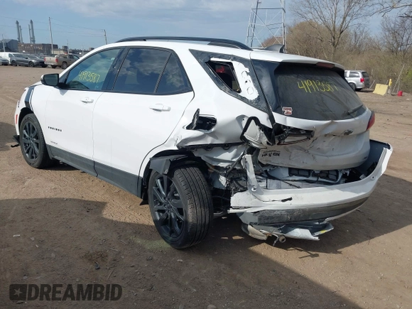 2023 Chevrolet Equinox RS z VIN 3GNAXMEG7PL203601, wystawiony jako IAAI lot #41913587 z przebiegiem 12 837 mil mil oraz . Historia ofert i sprzedaży dostępna na DreamBid. Obrazek 3.